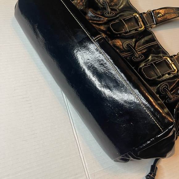 Dooney & Bourke Chiara Patent Leather Shoulder Tote Bag - Picture 3 of 8